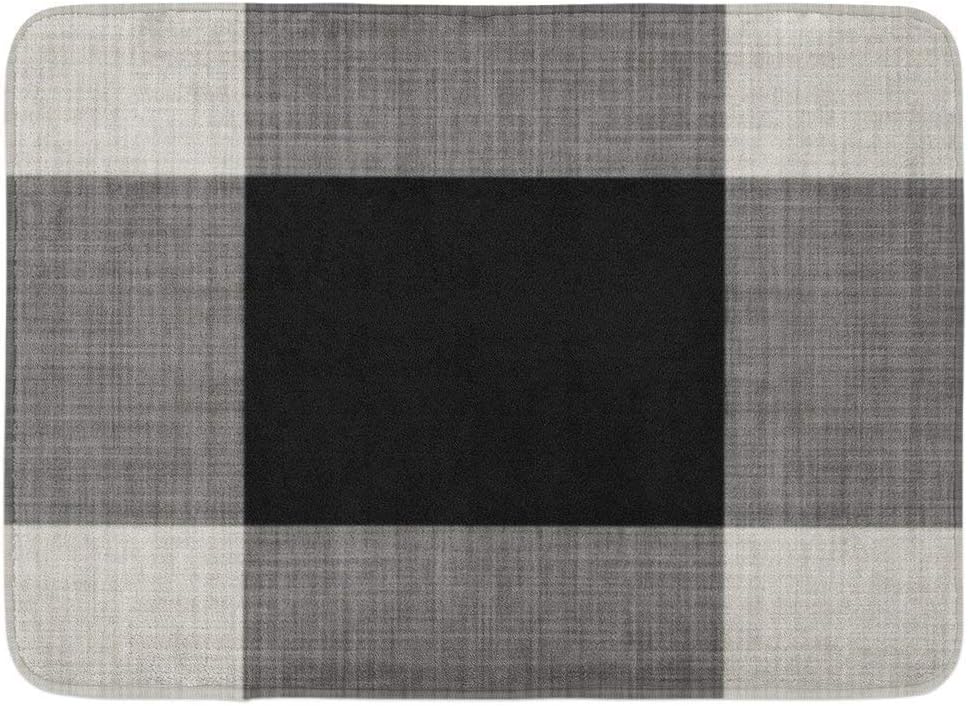 Amazon Com Coolest Secret Bath Mat Plaid Farmhouse Buffalo Check Modern Rustic Bathroom Decor Rug 16 X 24 Home Kitchen