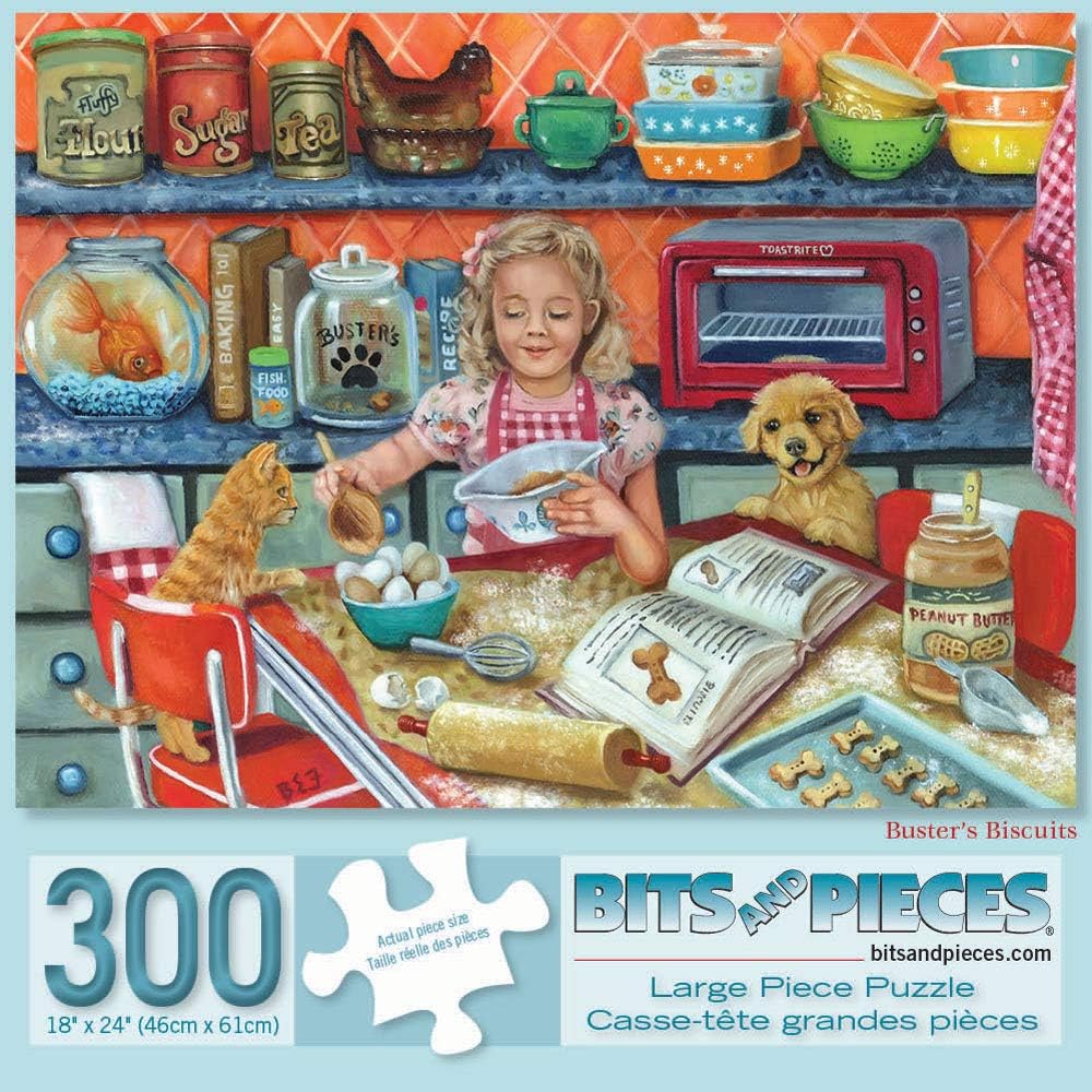 Bits and Pieces Buster's Biscuits 300 Piece Jigsaw Puzzles for Adults