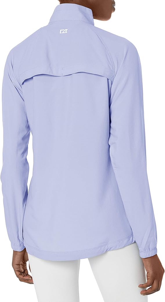 Cutter & Buck Women's Cb Weathertec L/S Jackie 3/4 Zip Pullover Windbreaker at Amazon Womenâs 