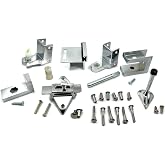 Harris Hardware TP1100 Toilet Partition Die Cast Zamac Complete Inswing Door Hardware Set, 1 in. Door 1-1/4 in. Pilaster