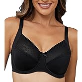 Oscrenia Women's Full Coverage Non-Padded Bra Comfort Soft Underwire Plus Size