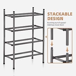 STORAGE MANIAC Expandable Shoe Rack, 8 Pairs