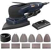 MAXXT Brushless 2-in-1 Detail Sander and Sheet Sander Set, 350W 3mm Electric Orbital Sander with Replaceable Backing Plate, V
