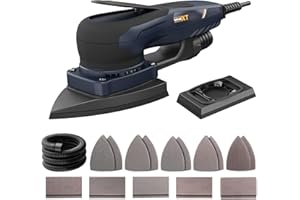 MAXXT Brushless 2-IN-1 Detail Sander and Sheet Sander Set, 350W 3mm Electric Orbital Sander with Replaceable Backing Plate, Variable Speed Compact Mouse Sanders for Woodworking with 20 Sanding Paper