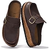 Project Cloud 100% Genuine Leather Moccasin-Style Clogs for Women - Memory Foam and Water Resistant Mules Slip-on - Non-Slip and Durable Clogs Casual Shoes for Women Footwear