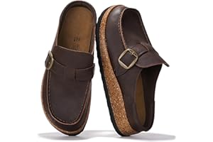 Project Cloud 100% Genuine Leather Moccasin-Style Clogs for Women - Memory Foam and Water Resistant Mules Slip-on - Non-Slip and Durable Clogs Casual Shoes for Women Footwear