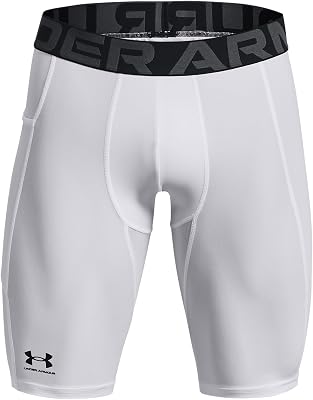 Herren UA HG Armour Lng Shorts, leichte kurze Sporthose, atmungsaktive Kompressions-Herrenshorts mit Strength Pocket-Eingrifftasche