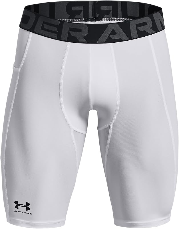 Men's Heatgear Compression Shorts White/Black XXL XXL