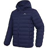 Pioneer Camp Men's Down Puffer Jacket with Hood Lightweight Packable Warm Insulated Thermal Puffy Winter Coat Ski Travel