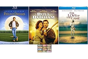 Kevin Costner Baseball Triple Feature Field of Dreams Bull Durham & For Love of The Game 3 Blu Ray Set Includes Glossy Print Baseball Art Card