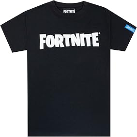 Fortnite Logo-Kind-Schwarzer Kurzarm Gamer T-Shirt Top
