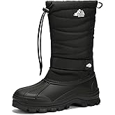 Kricely Men's Snow Boots Waterproof Non-Slip Outdoor Hiking Athletic Warm Fur Boot Comfortable Causual Cold-Weather Boots