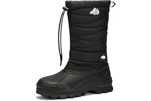 Kricely Men's Snow Boots Waterproof Non-Slip Outdoor Hiking Athletic Warm Fur Boot Comfortable Causual Cold-Weather Boots