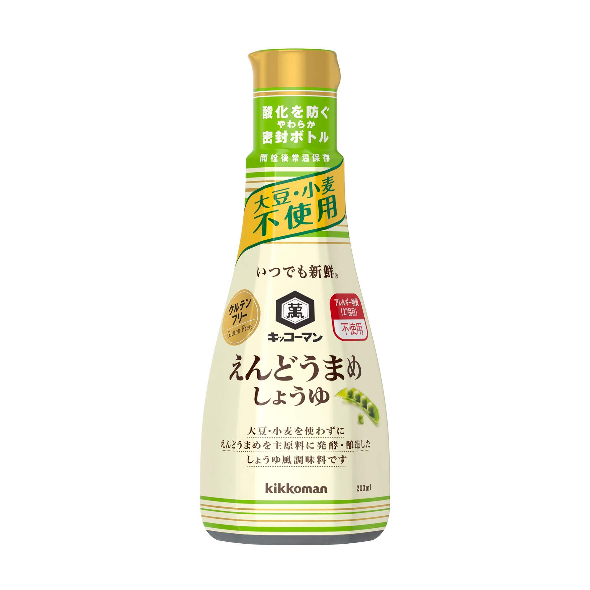 キッコーマン食品 【アレルギー対応 グルテンフリー】いつでも新鮮 えんどうまめしょうゆ 200ml×3個商品画像
