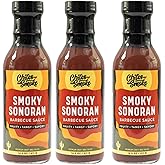 Chiles and Smoke Smoky Sonoran BBQ Sauce – Southwest Barbecue Sauce Made with Real Chile Puree, Smoky Heat, Thick & Brushable for Ribs, Chicken, Pork & Grilling - 3 Pack