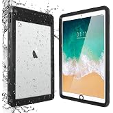 AICase iPad Pro 10.5 IP68 Waterproof, 360 Degree All Round Protective Ultra Slim Thin Dust/Snow Proof with Lanyard 2017-Black