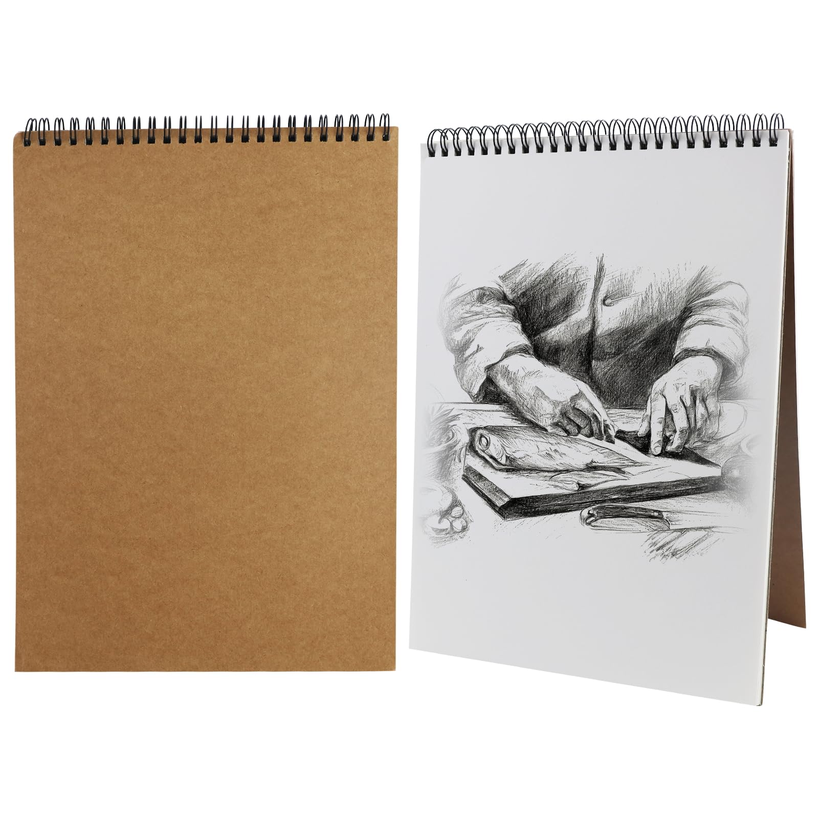 Sketch Book Pad, 1 Pack A4 Drawing Book Spiral Bound, Art Supplies, 60 Pages (30 Sheets), Acid Free Sketchbook for Painting, memos, Graffiti and Artist Sketch Pad