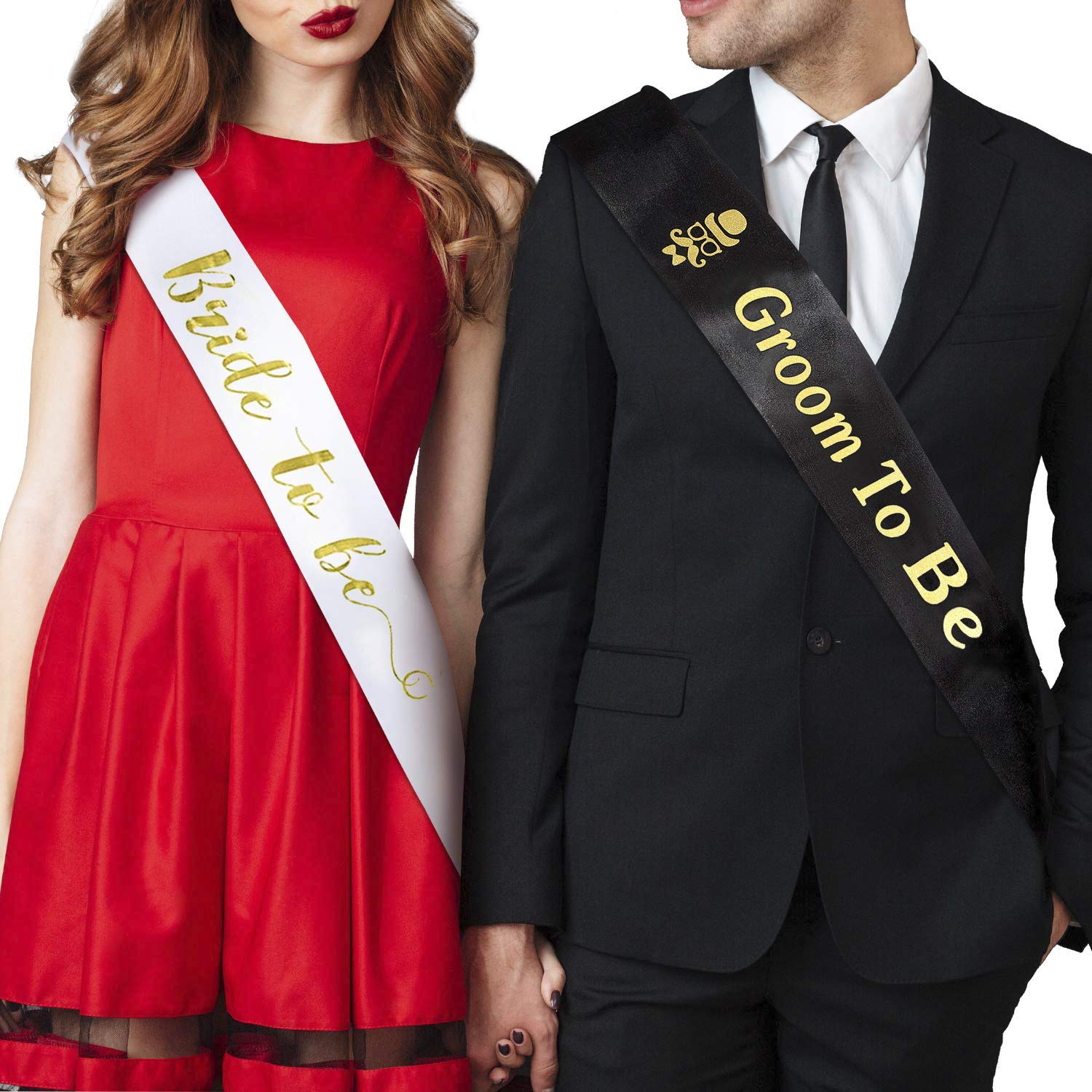 Bachelorette Party Bride and Groom Sash 