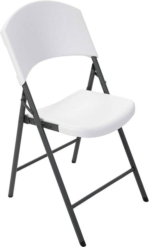 LIFETIME Products Silla Plegable contorneada, Color Blanco