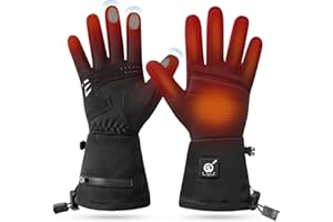 SAVIOR HEAT Upgraded Heated Gloves Liners for Men and Women, Rechargeable Battery Heated Gloves for Ski Driving Hunting