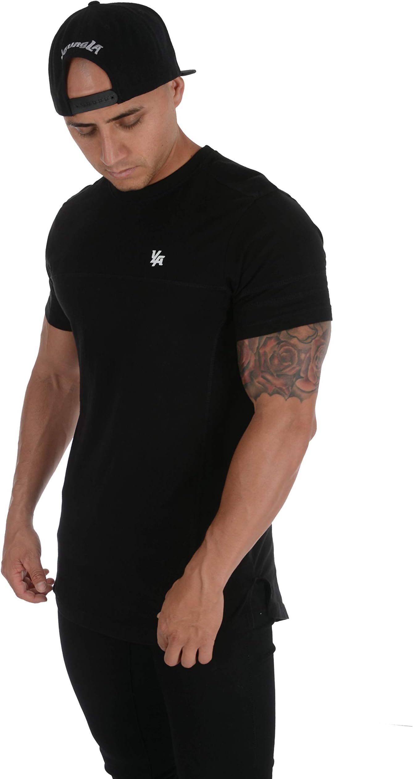 YoungLA Mens Workout Casual T Shirt Gym Fitness tees Stylish 406