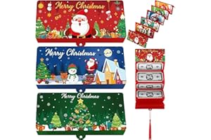3Pack Christmas Money Envelops for Cash Gift Cards,Money Holders,Cash Card Holders Xmas with 10 Slots Xmas Gift for Men Women