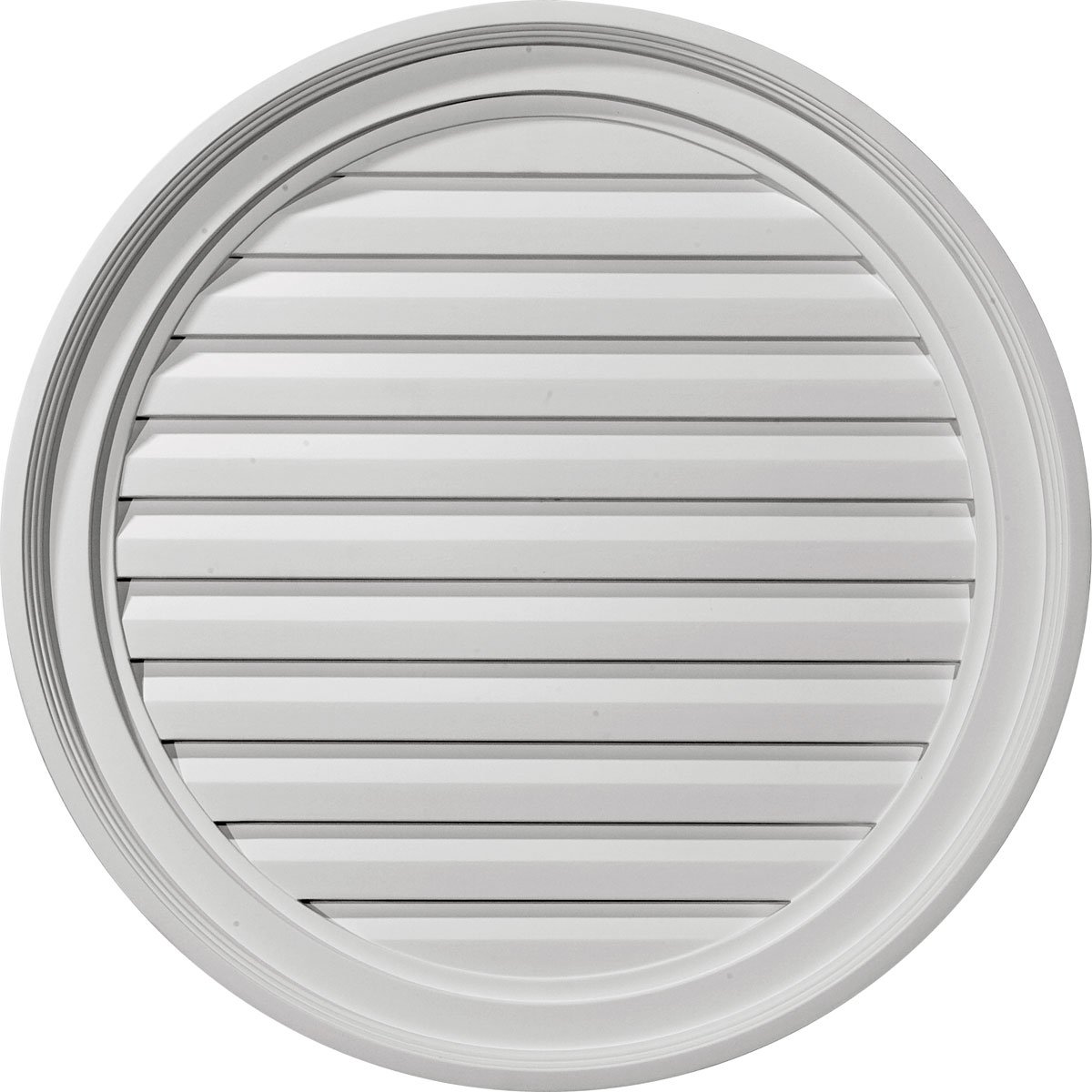 Photo 1 of Ekena Millwork 24"W x 24"H x 1 1/8"P, Round Gable Vent Louver, Functional