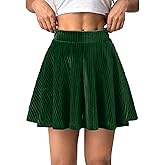 GAMISS Women's Saint Patricks Day High Waist Short Skirt, Velvet Skirts with Shorts Summer Skort Casual Skirt 2026 Green L