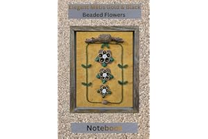 Elegant Métis Gold & Black Beaded Flower Notebook