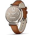 Garmin Lily 2, Small and Stylish Smartwatch, Hidden Display, Patterned Lens, Up to 5 Days Battery Life, Tan