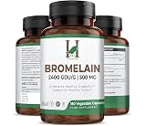 H&C Bromelain 500 mg Veg Capsules 180 Pineapple Extract GDU 2400 view 2