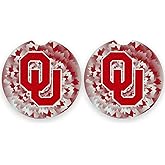 Oklahoma Sooners Football University Car Coasters Set of 2 by Magnolia Lane – Removable Absorbent Ceramic Stone Drink Coasters – Ideal Gift for Students, Alumni, and Everyday Fans