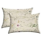 GABraden Microfiber Pillow Cases 2PCS,Floral Print