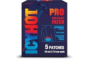 Icy Hot Pro Pain Relief Patch, Fast-Acting Patch for Muscle Ache and Joint Pain, Simple Backache, Strains and Sprains, Campho