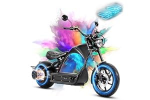 eAhora (2025 Upgraded) M1P Pro 4000W 50MPH Electric Motorcycle for Adults 55 Miles Long Range 60V 42AH Battery Electric Motorcycle, Full Suspension Dual Hydraulic Brake Street Legal Motorcycle