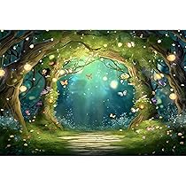 thumbnail image 2 of 7x5ft Forest Backdrop - Summer Activities Squirrel Butterfly Theme Photography Background 2 of 13