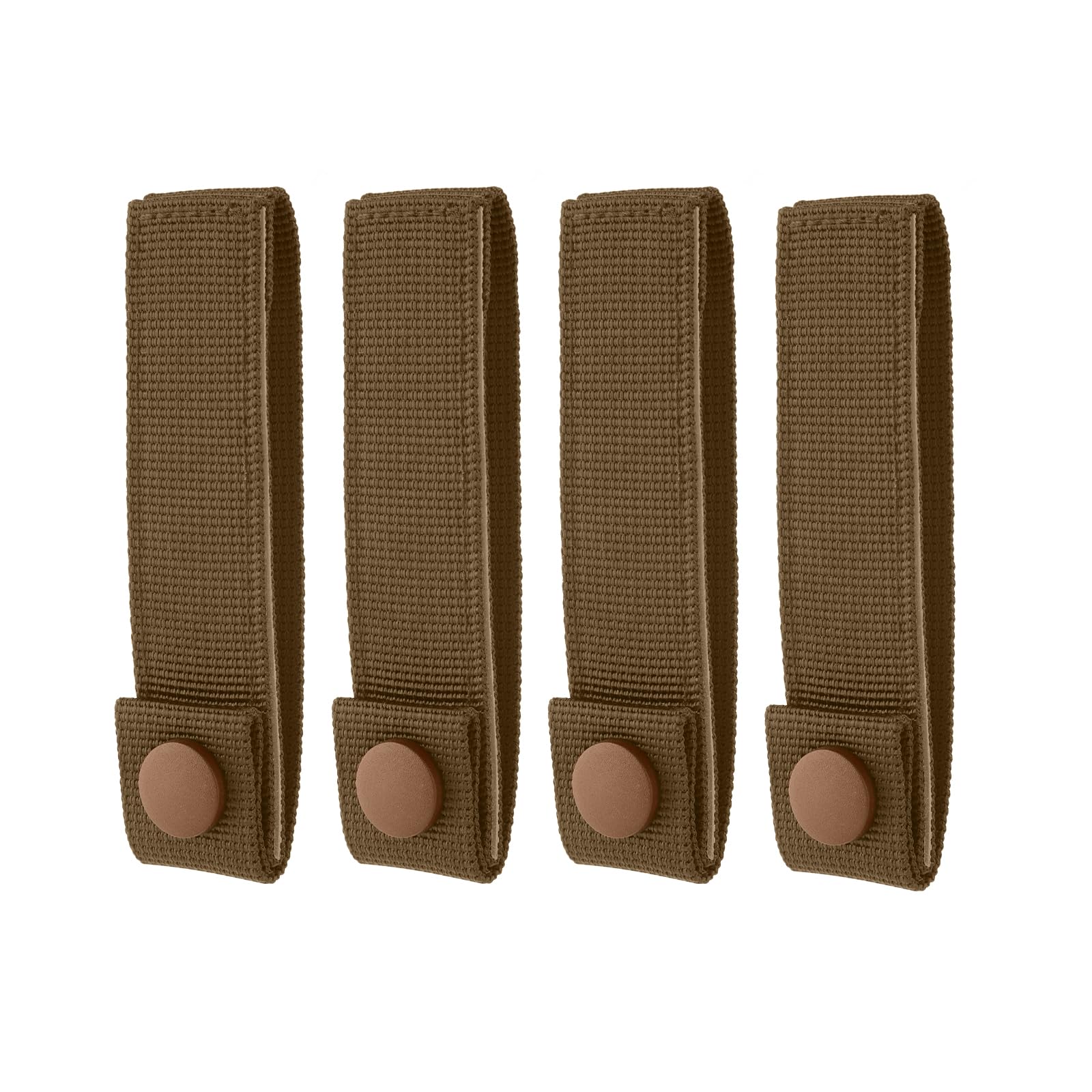 NQEUEPN 4pcs MOLLE Attachment Straps, MOLLE Straps Polyester MOLLE Straps for Backpack Reusable MOLLE Webbing Straps Backpack Strap Attachment Connectors for MOLLE (Khaki)