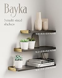 BAYKA Floating Shelves for Bedroom Decor, Wall