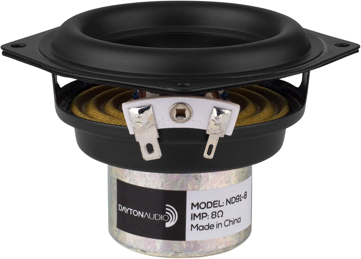 Dayton Audio ND91-8 3-1/2" Aluminum Cone Full-Range Driver 8 Ohm, black