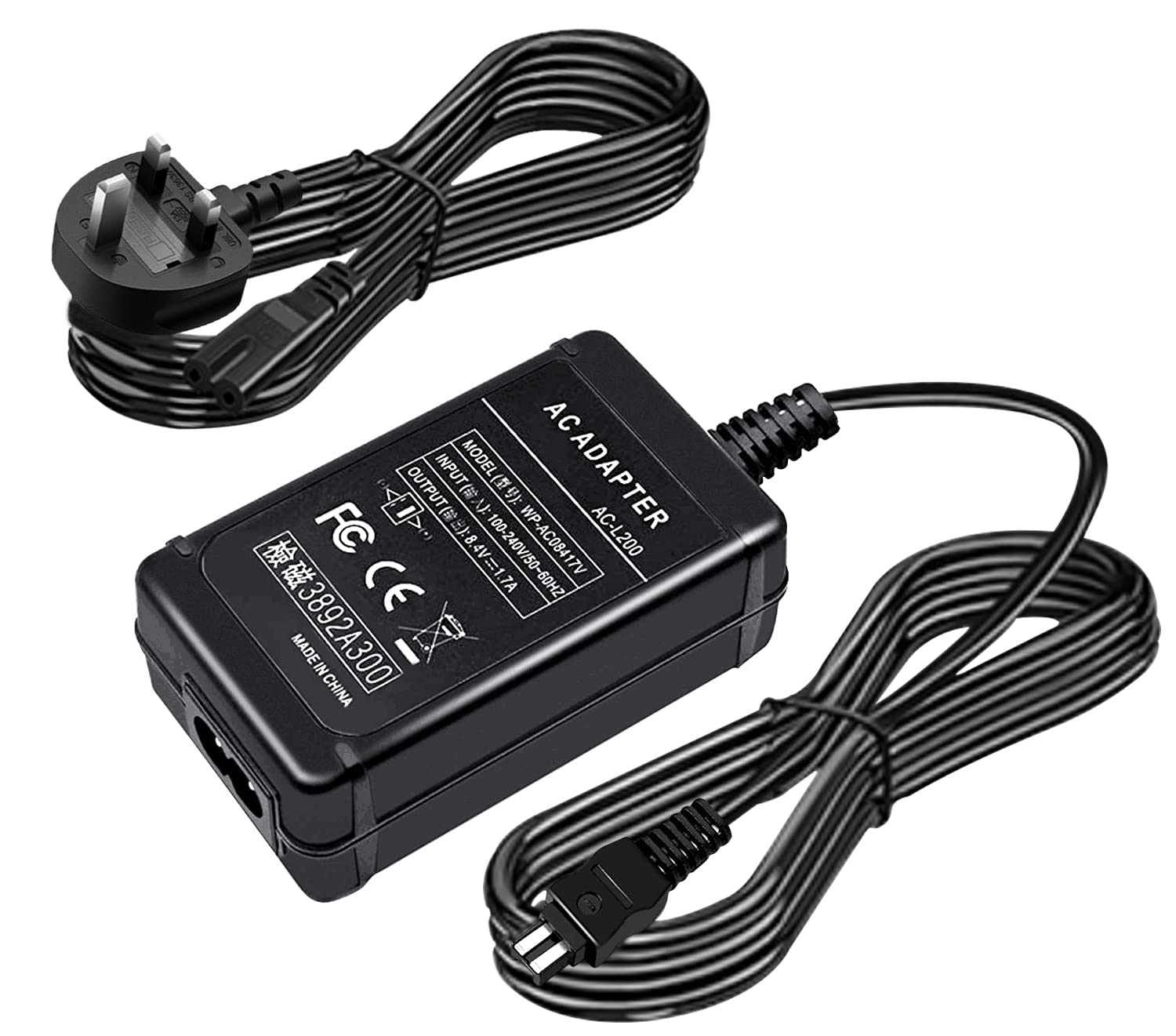 Gonine AC-L200 AC Power Adapter for Sony Handycam DCR-SX40 DCR-SX41 DCR-SX44 DCR- SX45 DCR-SX60 DCR-SX63 DCR-SX65 SX83 SX85 DCR-SR42 DCR-SR45 DCR-SR46 DCR-SR47 DCR-SR68