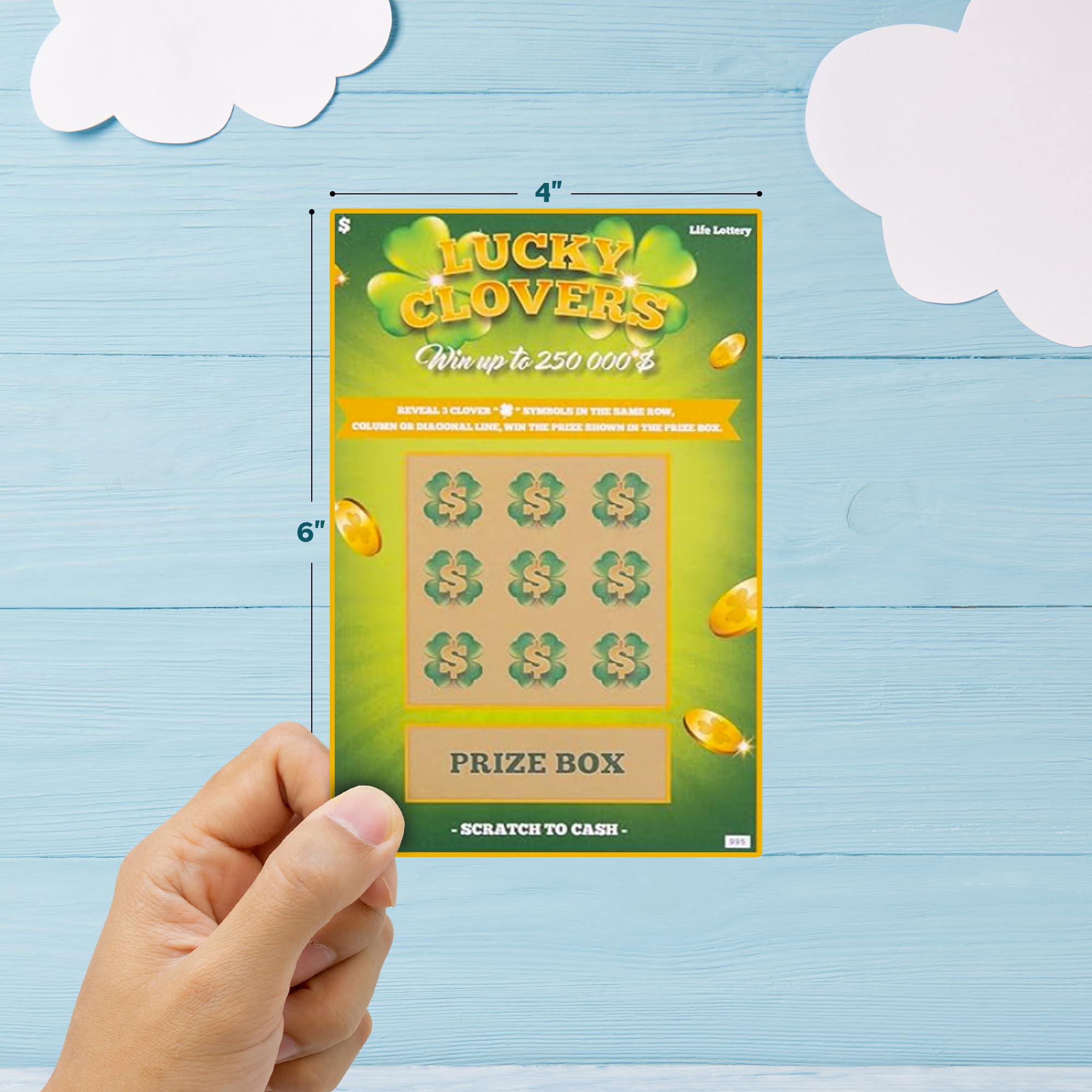 VNS Creations 5 Pack Pregnancy Announcement Scratch Off Cards - Fun Ways to Announce Pregnancy - Baby Reveal Ideas for Grandparents - Fake Lottery Gender Reveal to Husband, Wife, Kids, Family