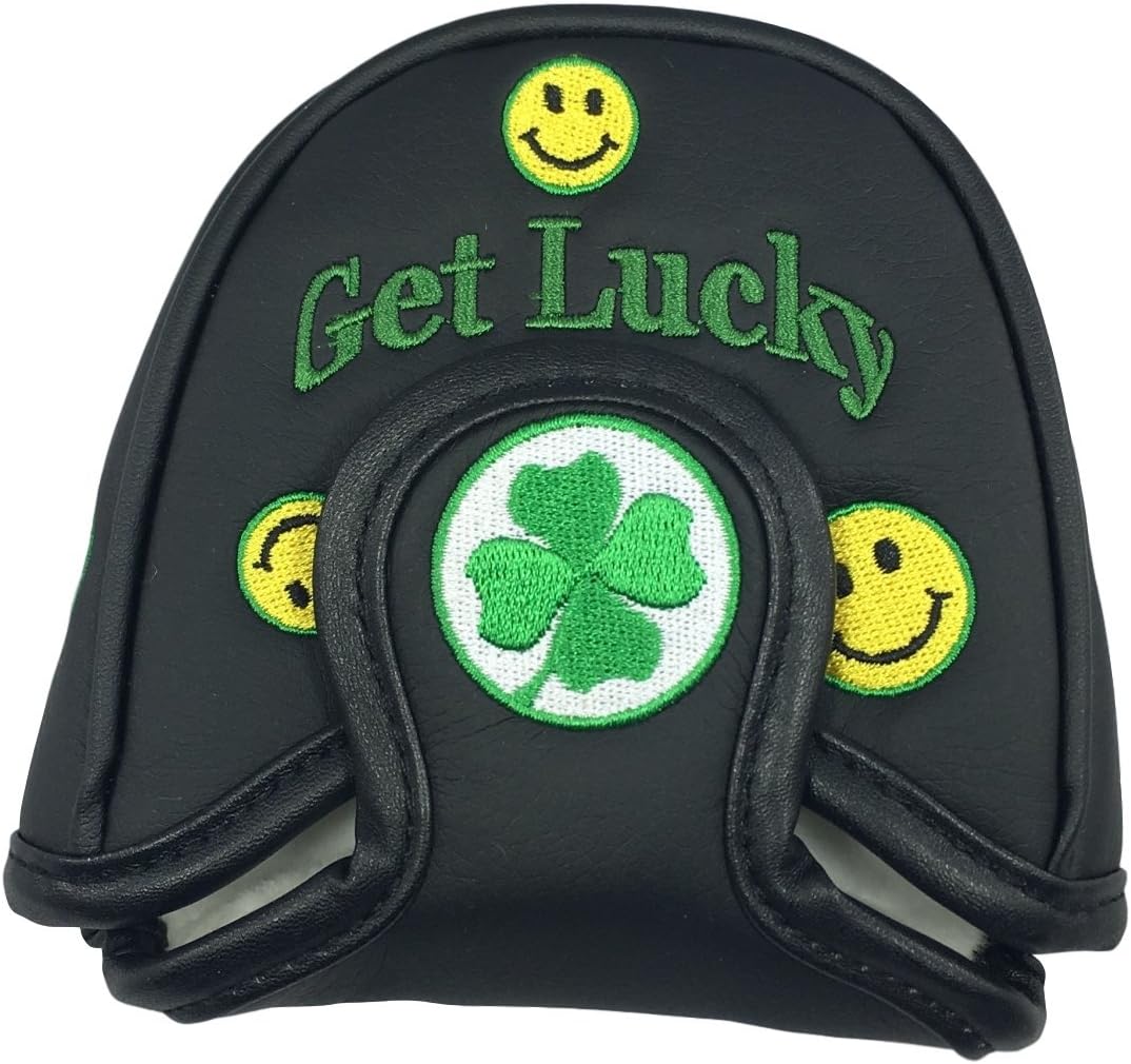 Parsaver Smile Face Mallet Putter Headcover Mallet Head Cover For Odyssey 2Ball - Taylormade Rossa Putter - Cameron Futura X5 X6 X7 X5M 5S. A Wonderful Golf Gift