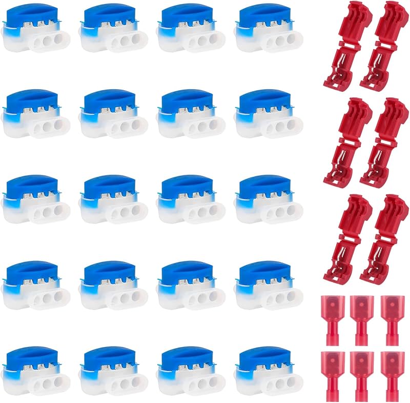 WINKIO 20 Pcs Waterproof Wire Connectors for Lawn Mowers & Robots