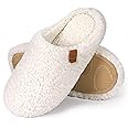 EverFoams Women's Fuzzy Slip-on Slippers Soft Comfy Memory Foam Indoor House Shoes