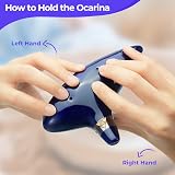 Ohuhu Zelda Ocarina 12-Hole Alto C with Song Book Display Stand Bag view 2
