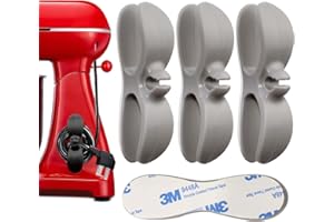 IBERDE Cord Organizer for Kitchen Appliances, Adhesive Sticky Cord Wrapper Cord Holder, Cable Wrapper Holder Winder Keeper, Desk Organizer, Power Wire Wrap Hook Clip for Kitchen Accessories, 3 Pack (Gray)