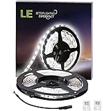 LE 16.4ft LED Flexible Light Strip, 300 Units SMD 2835 LEDs, 12V DC Non-waterproof, Light Strips, LED ribbon, DIY Christmas Holiday Home Kitchen Car Bar Indoor Party Decoration (Daylight White)