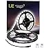 LE 16.4ft LED Flexible Light Strip, 300 Units SMD 2835 LEDs, 12V DC Non-waterproof, Light Strips, LED ribbon, DIY Christmas Holiday Home Kitchen Car Bar Indoor Party Decoration (Daylight White)