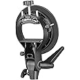 NEEWER S Type Bracket Holder with Bowens Mount for Square Head Flash Speedlite Compatible with Godox AD200Pro NEEWER Z760 NW760 NW700 TT560 Q3, Large Handle, Umbrella Mount, ST-FS