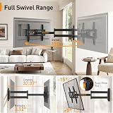 Perlegear Corner TV Wall Mount 32-75 Inch 180° Swivel 822mm Reach 45kg view 4